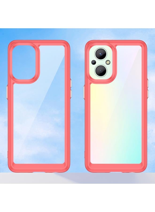 اس-توب جراب لهاتف OPPO Reno 7Z 5G من سلسلة ملونة من الأكريليك + جراب هاتف TPU - Image 2