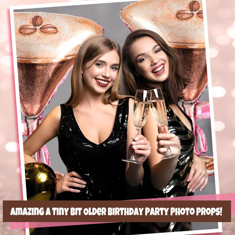 Civaner 2 Pcs Espresso Martini Balloon 32 x 26 Inches Giant Foil Espresso Martini Balloons a Tini Bit Older Birthday Party Decorations for Bachelorette Bridal Shower Wedding Party Supplies - Image 5