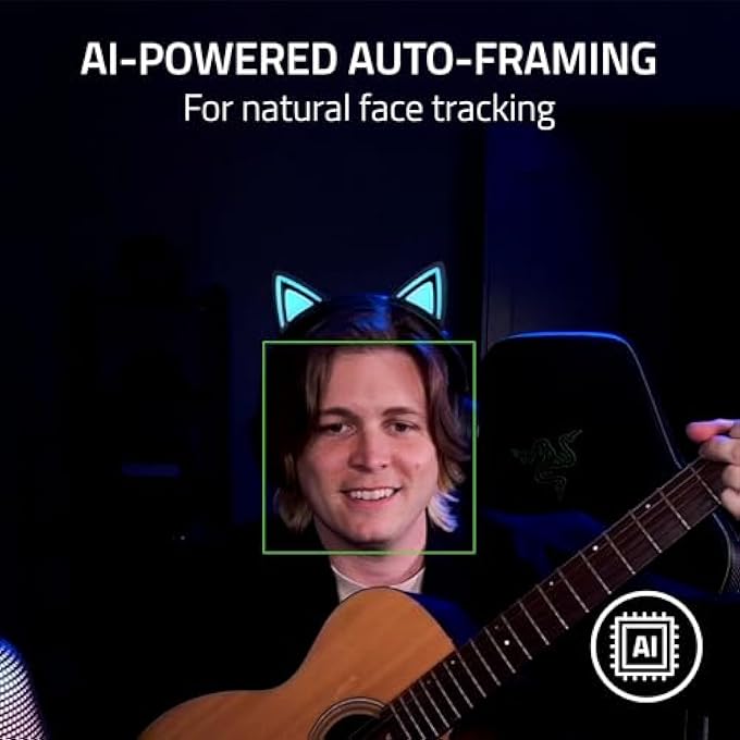 rayihni KIYO V2 STREAMING WEBCAM: 4K 30 FPS, 1080P 60 FPS - AI POWERED AUTO-FRAMING - BUILT-IN MICROPHONE - ULTRAWIDE ANGLE LENS - PRIVACY COVER - WORKS WITH OBS, XSPLIT, STREAMLABS, DISCORD, ZOOM - Image 3