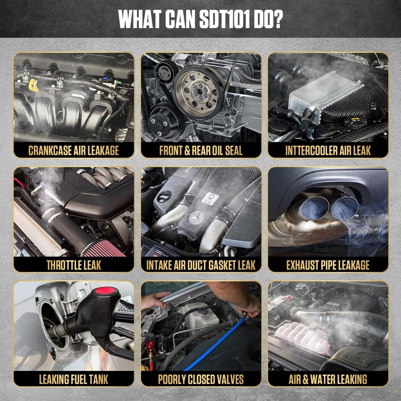 Autool Automotive Smoke Machine Leak Detector,Evap Vacuum Smoke Diagnostic Tester,Pipeline Fuel Leakage Detector Compatible with 12V Cars, Trucks, Motorcycle, ATV, Boats, Snowmobiles - Image 4