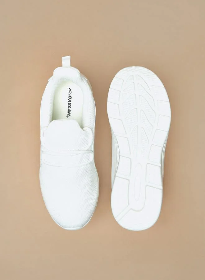 Oaklan by Shoexpress WHITE Oaklan Textured Lace-Up Walking Shoes for Women | Best Price UAE