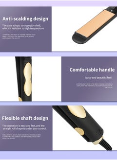 Arabest Mini Ceramic Hair Straightener and Curler 2 in 1 Dormitory Hair Straightener Black  - Image 5