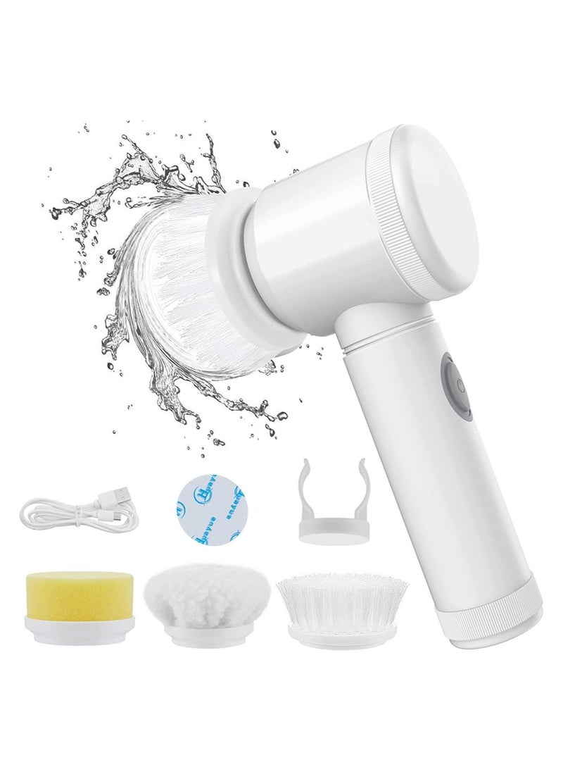Electric Spin Scrubber Rechargeable Cleaning Tools,Grout Brush, Electric Cleaning Brush with 3 Brush Heads,Electric Scrubber Suitable for Bathroom Wall Tiles Floor Bathtub Kitchen - Image 1