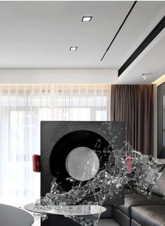 تارجت إطار كشاف GU10 مقاوم للماء ومربع باللون الأسود  - Image 2
