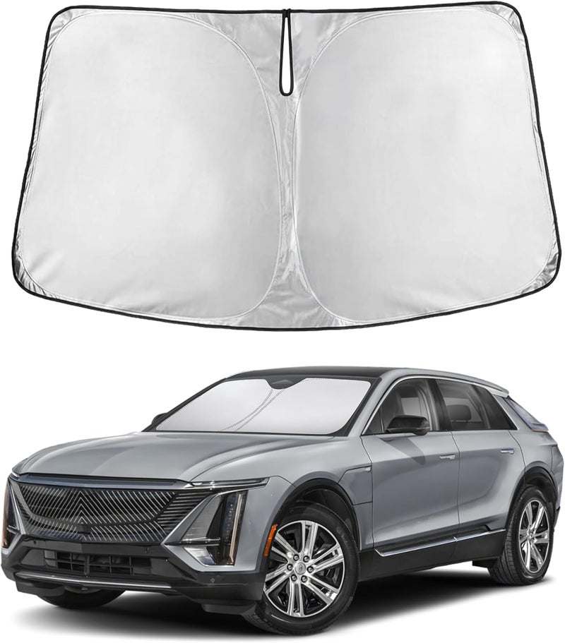 EcoNour Windshield Sunshade for Cadillac Lyriq 2023-2024 2025 2026, Sun Visor for Front Windshield & Window Sun Shade Cover, UV Heat Blocker & Protector, Car Accessories - Image 1