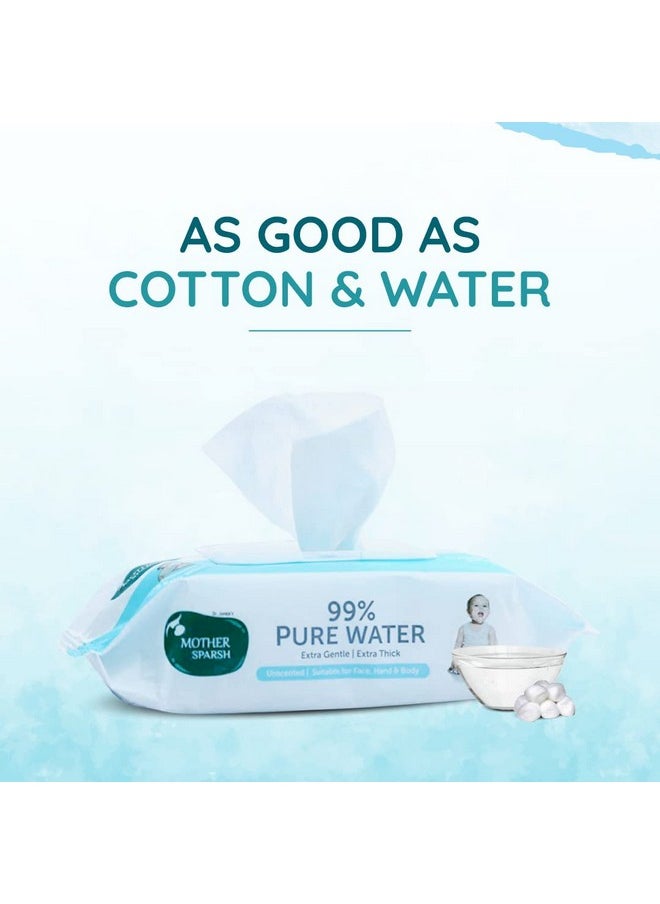 99% Pure Water (Unscented) Baby Wipes I Natural Plant Made Cloth - Super Thick I 72 Pcs/Pack - Pack Of 2 (Super Saver Pack) - pzsku/Z72990D093548489BD760Z/45/_/1733729245/e0f2c3df-dbb5-4890-928e-d530b9b58bf5