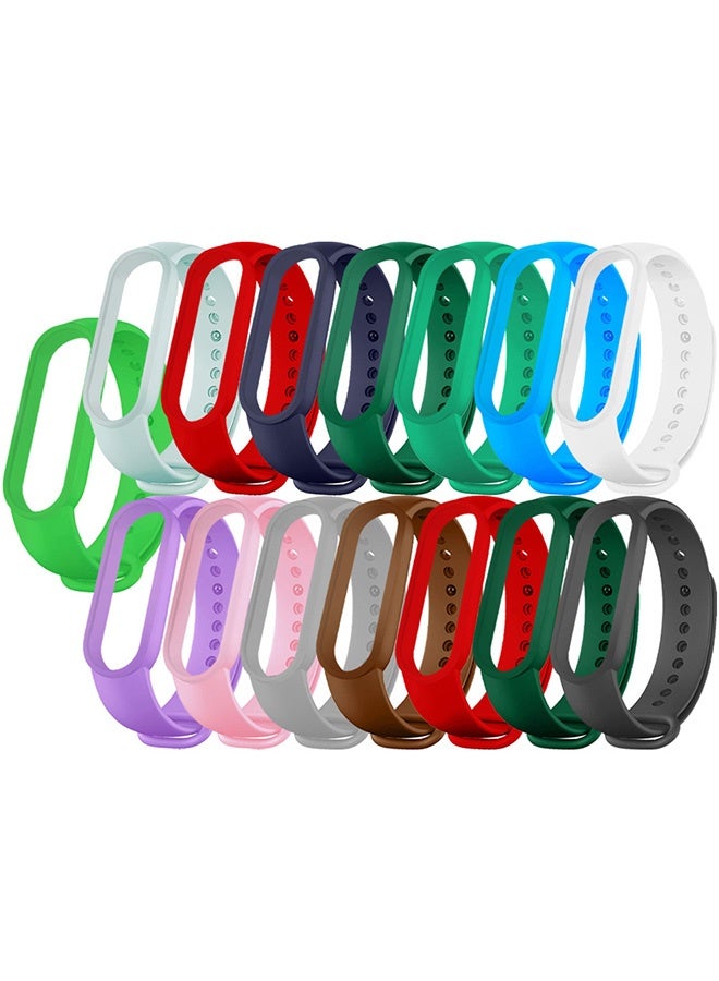 15 Pieces of Strap Band for Xiaomi Mi Band 6 Mi Band 5 - Silicone Watch band Replacement Band