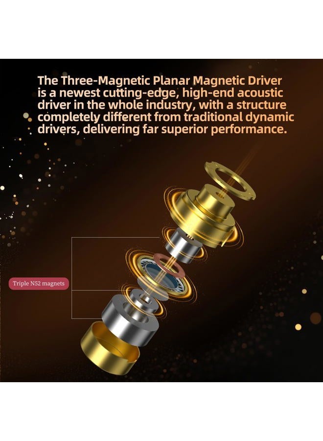 KZ Duonic in-Ear Monitor Headphones, Triple-Magnet Planar Magnetic + Super-Linear Dynamic Dual Driver Earbuds, HiFi Bass Earphone with Microphone, Comfort-fit Noise Isolating IEM (Mic, Tuning) - Image 3