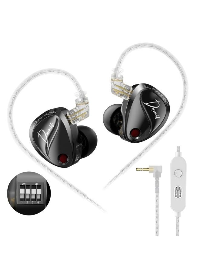 KZ Duonic in-Ear Monitor Headphones, Triple-Magnet Planar Magnetic + Super-Linear Dynamic Dual Driver Earbuds, HiFi Bass Earphone with Microphone, Comfort-fit Noise Isolating IEM (Mic, Tuning) - Image 1