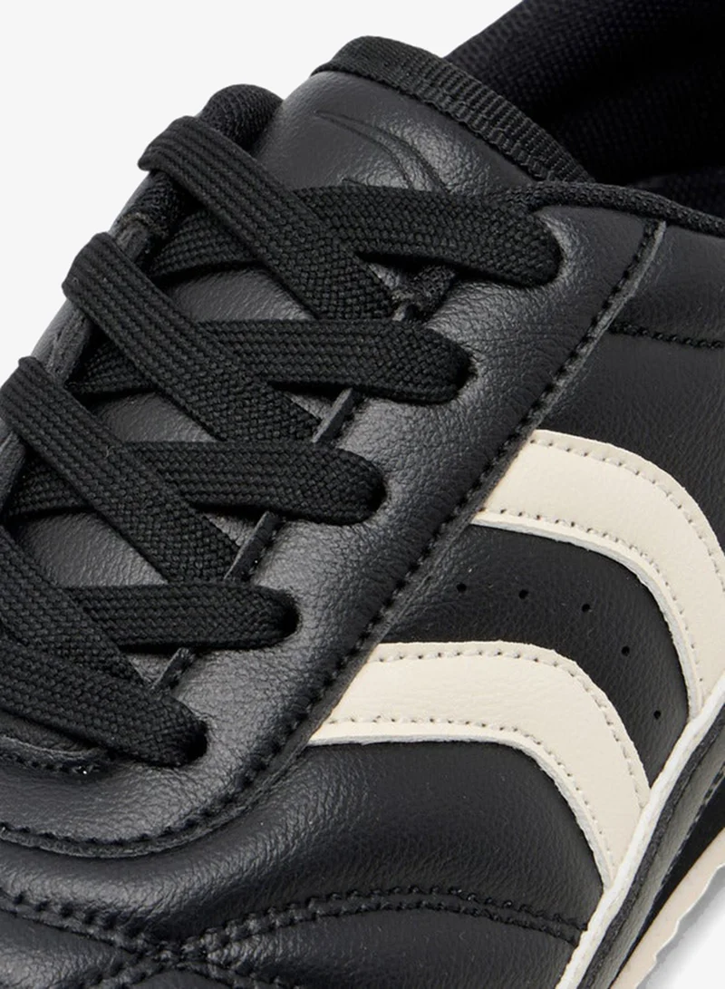 Dash BLACK Women's Panelled Sneakers with Lace-Up Closure for Women | Best Price UAE