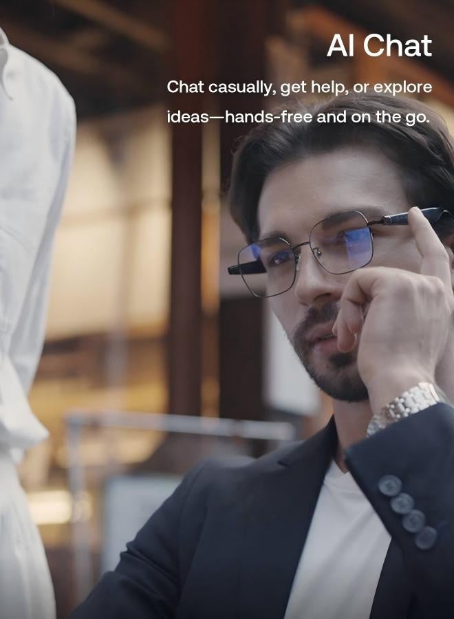 LAWAKEN AI Chat-CITY Smart Audio Glasses – AI Chat Assistant, AI Real-time Translation,AI Note-Taking, Open-Ear Design, Bluetooth 5.3  - Image 4