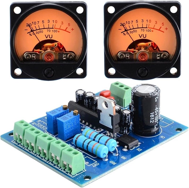 عرض لوحة عداد VU التناظري 500 ميكرو أمبير مع إضاءة خلفية قابل للتعديل حساسية اختبار مستوى الصوت - Image 2