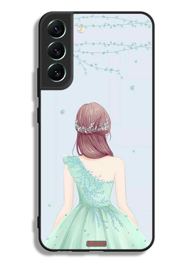 Tolwak Samsung Galaxy S22 Plus 5G Protective Case Cover Cute Girl In Floral Dress - Image 3