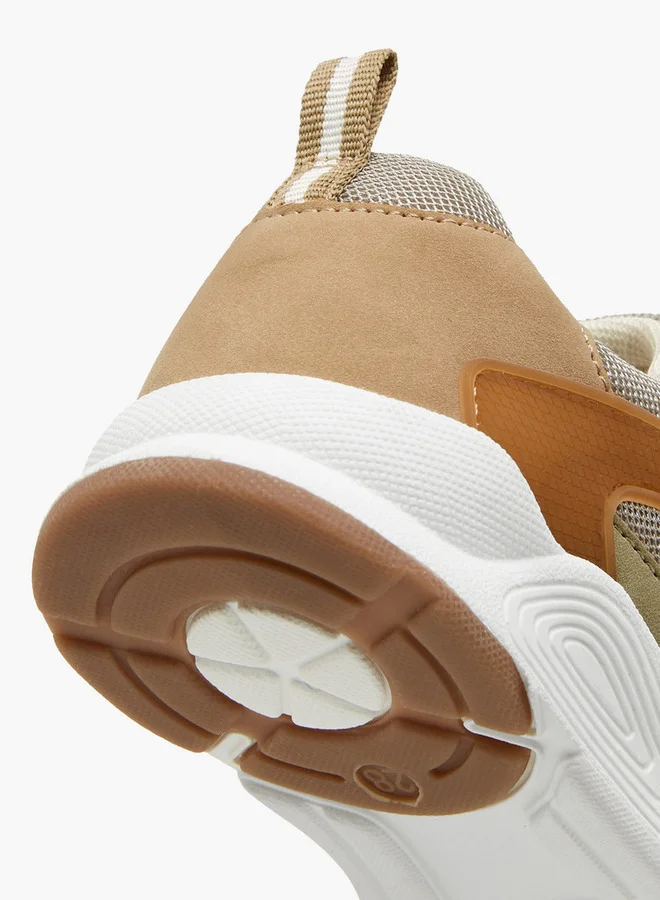 JUNIORS Panelled Sneakers with Hook and Loop Closure