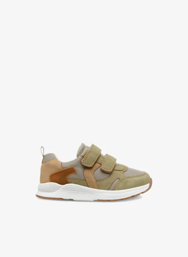 JUNIORS Panelled Sneakers with Hook and Loop Closure