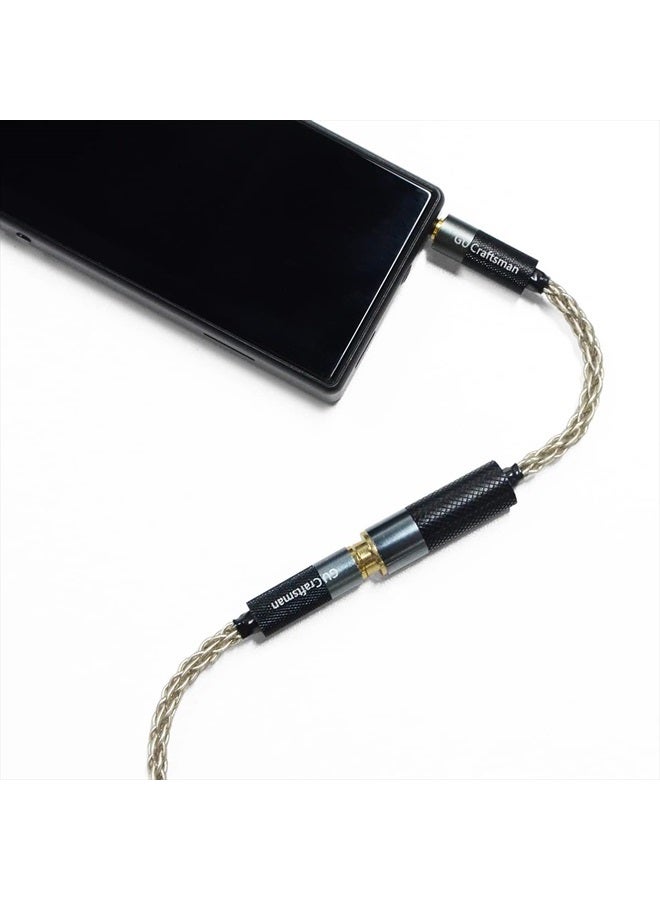 GUCraftsman 2.5mm Balanced Male to 4.4mm Balanced Female Portable Headphone Adapter Cable 6N Single Crystal Silver Headphone Jack Convert Cable for Audio Players with 2.5mm Balanced Ports - Image 5