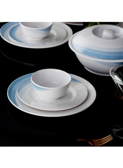 DELCASA 54-Piece Skyline Melamine Ware Dinner Set Includes 8 Table Spoon, 2 Serving Spoon, 8 Soup Spoon, 2 Rice Spoon, 8 Bowl, 2 Bowl, 2 Bowl, 2 Bowl Round Bowl +Lid 1+1 Soup Plate Dinner Plate 16+8 Ovel Plat  - Image 4