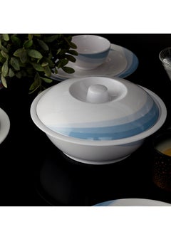 DELCASA 54-Piece Skyline Melamine Ware Dinner Set Includes 8 Table Spoon, 2 Serving Spoon, 8 Soup Spoon, 2 Rice Spoon, 8 Bowl, 2 Bowl, 2 Bowl, 2 Bowl Round Bowl +Lid 1+1 Soup Plate Dinner Plate 16+8 Ovel Plat  - Image 5