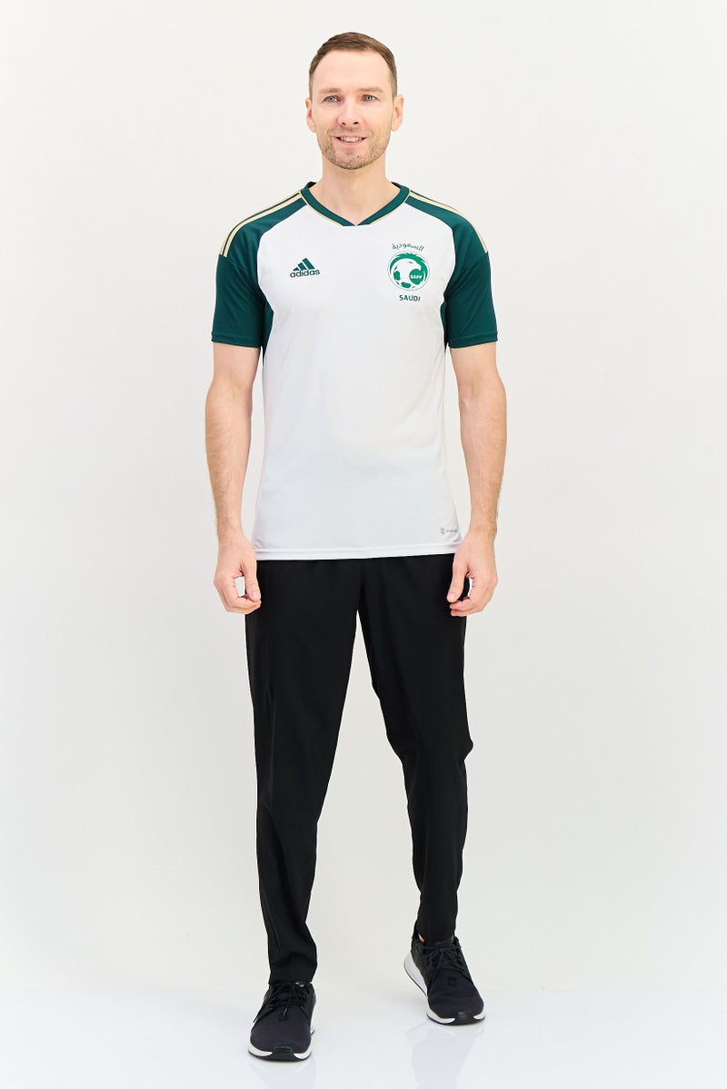 Adidas Men Sportswear Fit Short Sleeve Saudi Arabia Football Jersey, Multicolor - Image 3