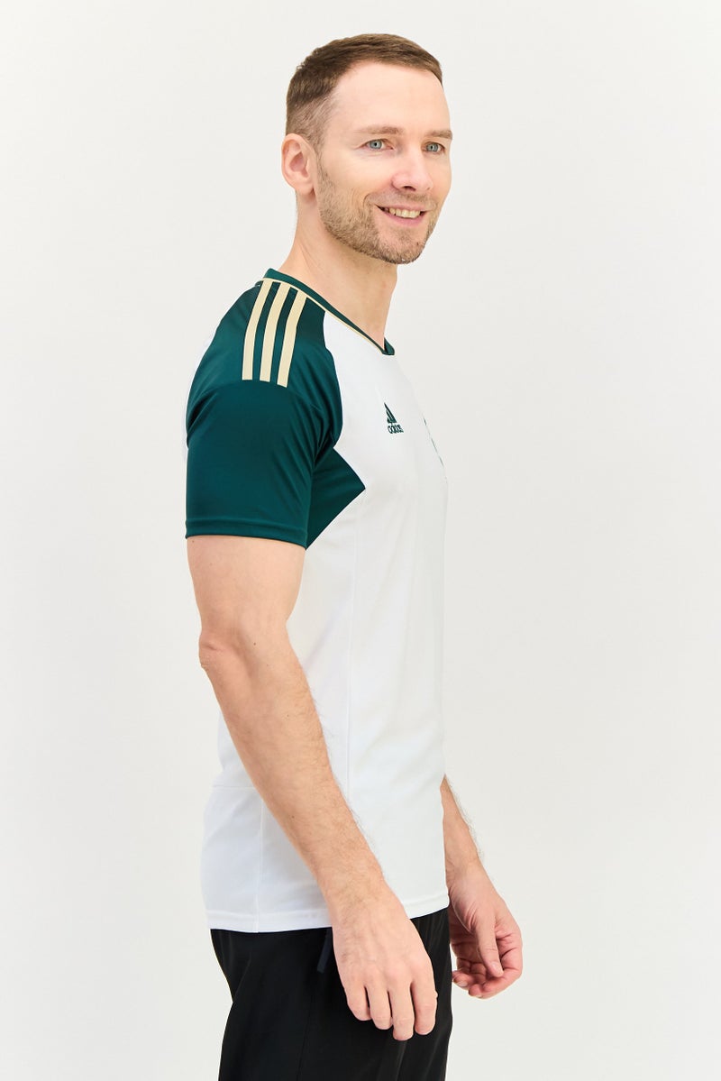 Adidas Men Sportswear Fit Short Sleeve Saudi Arabia Football Jersey, Multicolor - Image 2