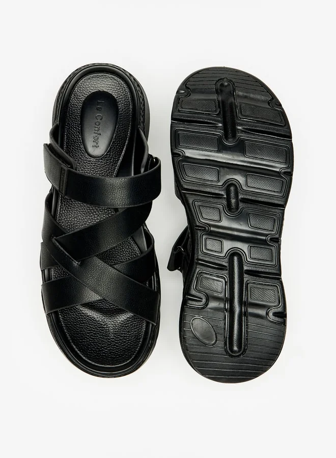 Le Confort Mens Cross Strap SlipOn Sandals