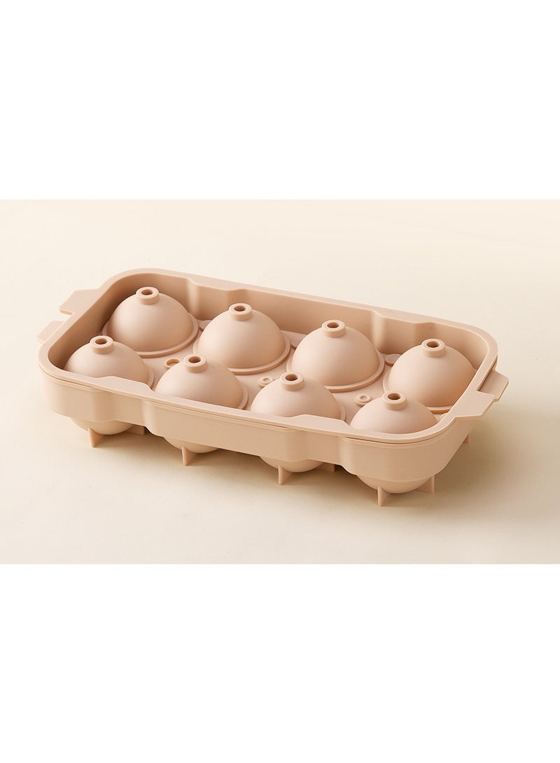 Kawkab Pink silicone ice cube tray with lid, 1 piece Easy-to-remove silicone ice cube tray for coffee, beverages, soup, food, fruit, cocktails, etc. - Image 2