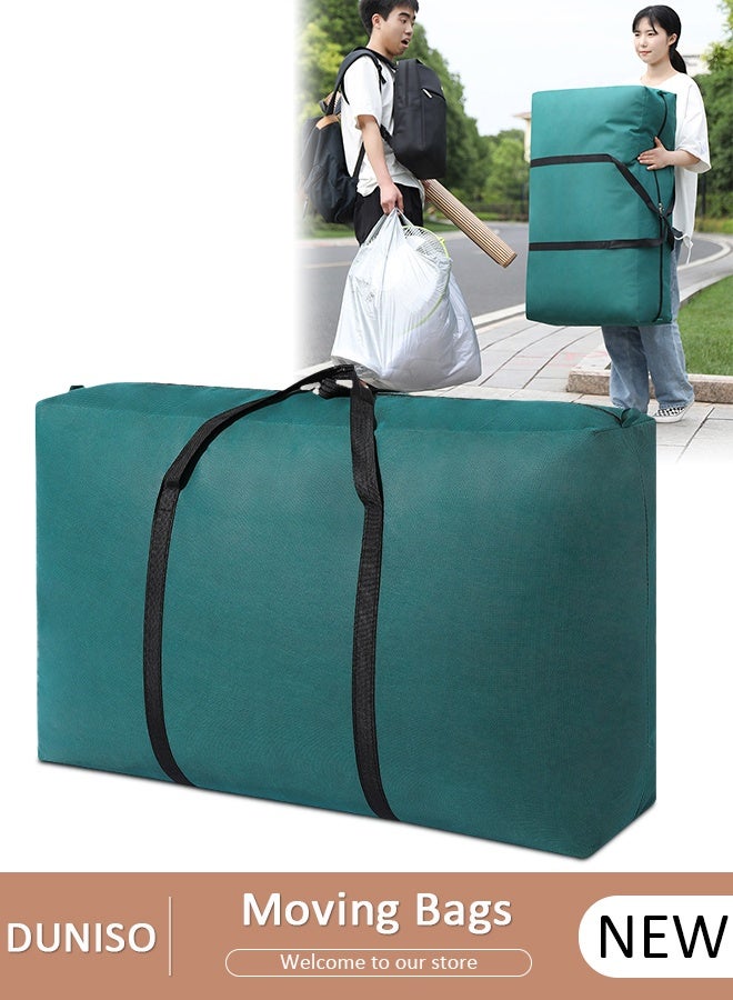 DUNISO 125L Collapsible Moving Bags, Organizing Bags with Zippers and Handles Storage Bag, Space Saving Clothes Storage Laundry Bag For Packing, House Essentials, Sustainable, Water-Resistant - Image 1
