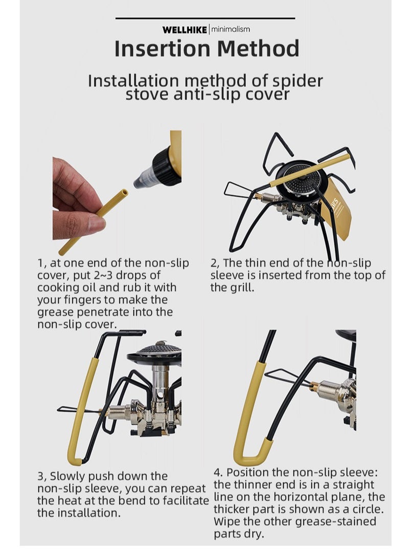 EVEREEN Spider Stove Black Spider Folding Card Stove Camping Tableware Camping Kitchenware Camping Barbecue Stove Gas Stove - Image 4