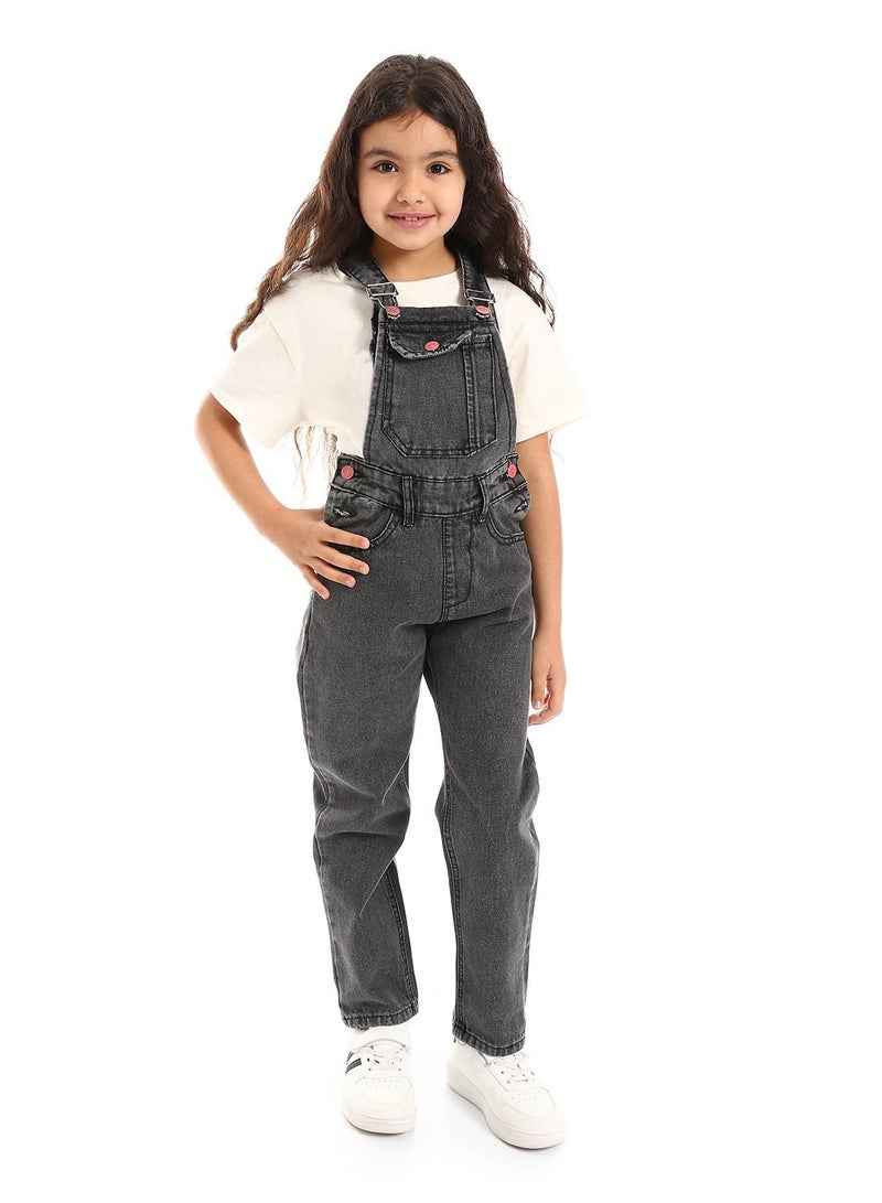 Girl's Boyfriend Bodysuit - Gray