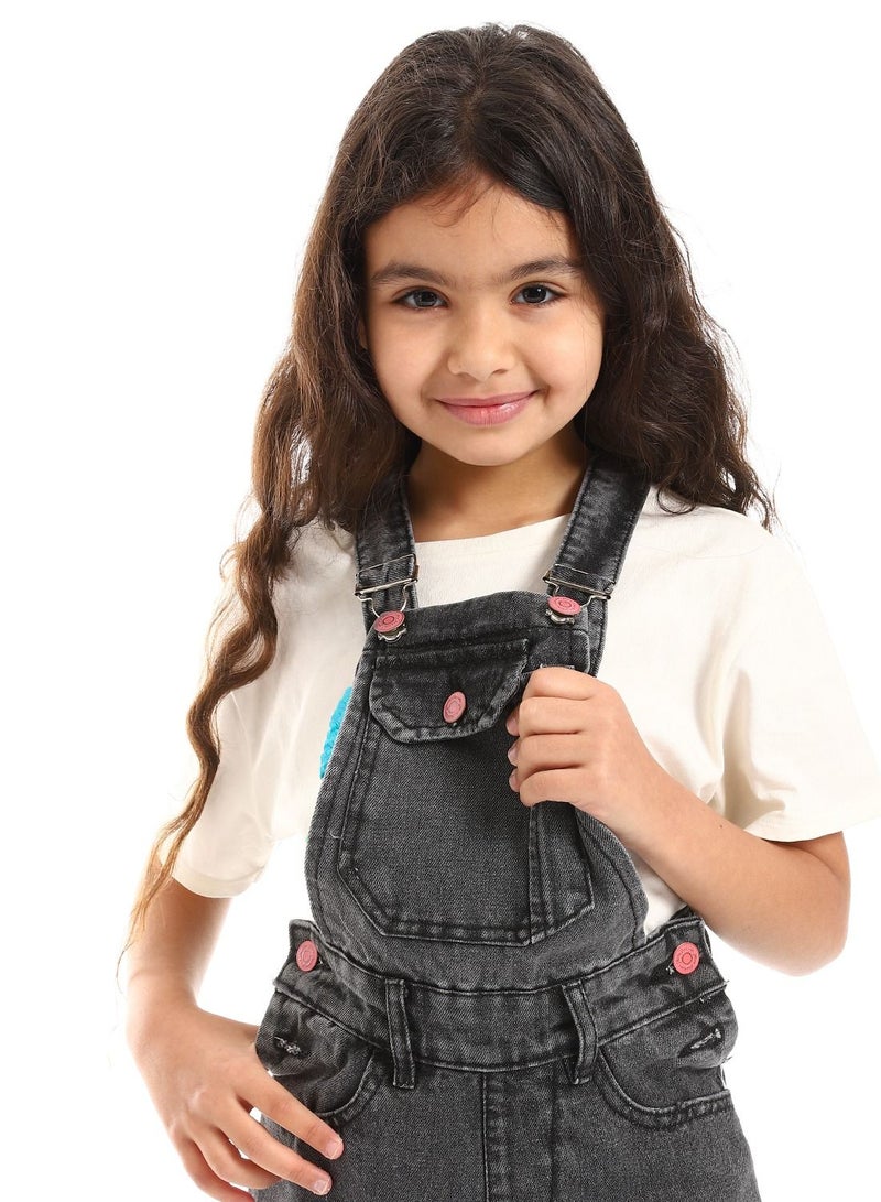 Girl's Boyfriend Bodysuit - Gray