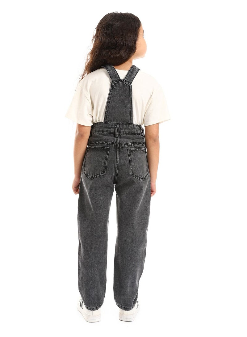 Girl's Boyfriend Bodysuit - Gray