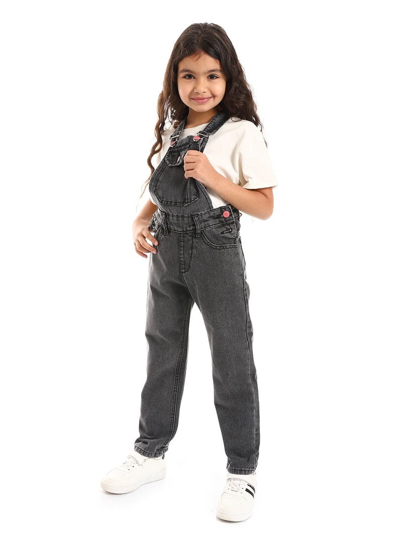 Girl's Boyfriend Bodysuit - Gray
