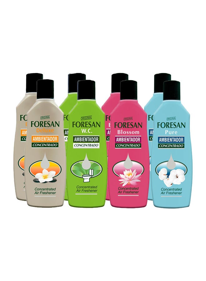 FORESAN 4 in 1 Ambientador Concentrado Air Freshener Concentrated Liquid 125ml Pack of 8 - Image 1