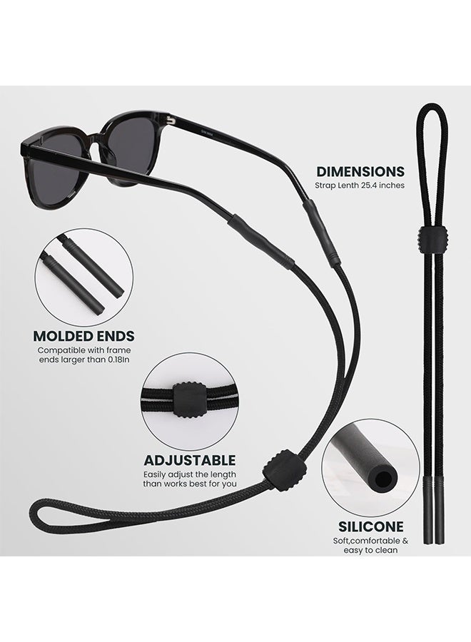 Glasses Straps for Men, Women and Kids, 3 Pcs Adjustable Neck Glasses Retainers, Sports Sunglasses Straps Lanyards - Image 2
