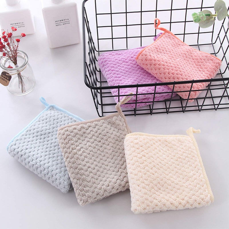 Hipruict Small Towels with Hanging Loop, Hand Dry Towels for Kitchen & Bathroom, Super Absorbent, Soft, Machine Washable Towel Fast Drying, Set of 10 - Image 4