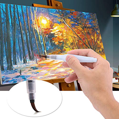ZJchao Refillable Water Brush Pen, 3Pcs/6Pcs Ink and Paint Art Pens Plus Fill Tool Watercolor Painting Calligraphy Art Crafts Set (3 Pcs Water Brush Pen) - Image 5