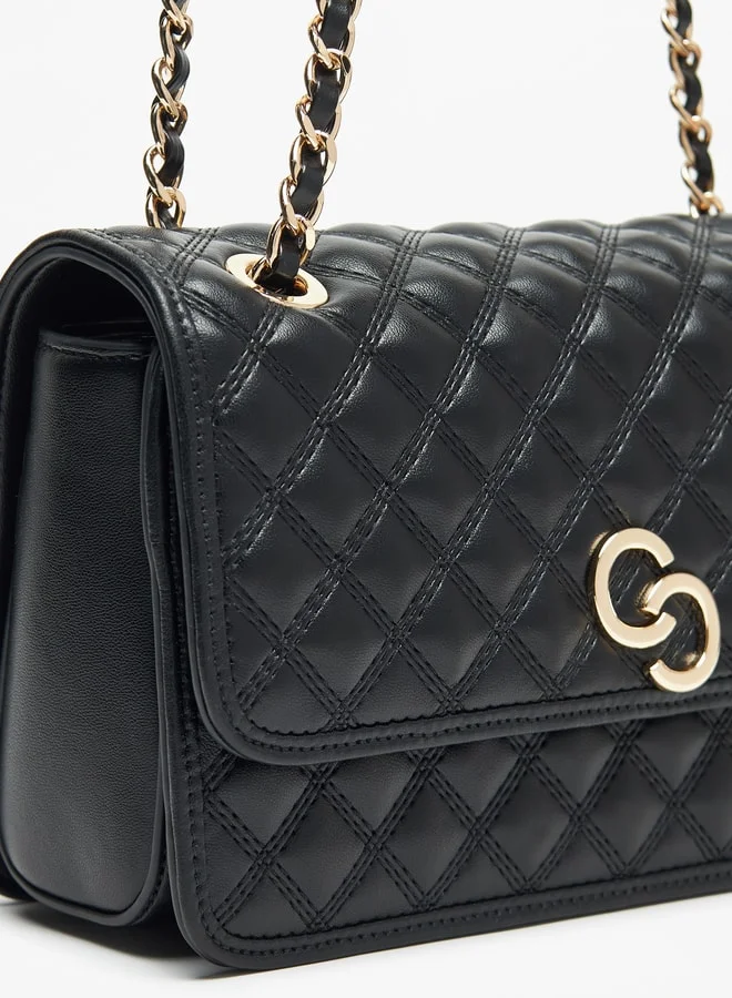 Celeste Women's Quilted Crossbody Bag with Chain Link Strap