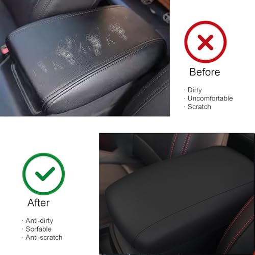 faccaibbg Armrest for 2017-2021 Hyundai Tucson Accessories Black Arm Rest Cover for Car Hyundai Tucson Center Console Cover 2017 2018 2019 2020 2021. - Image 2