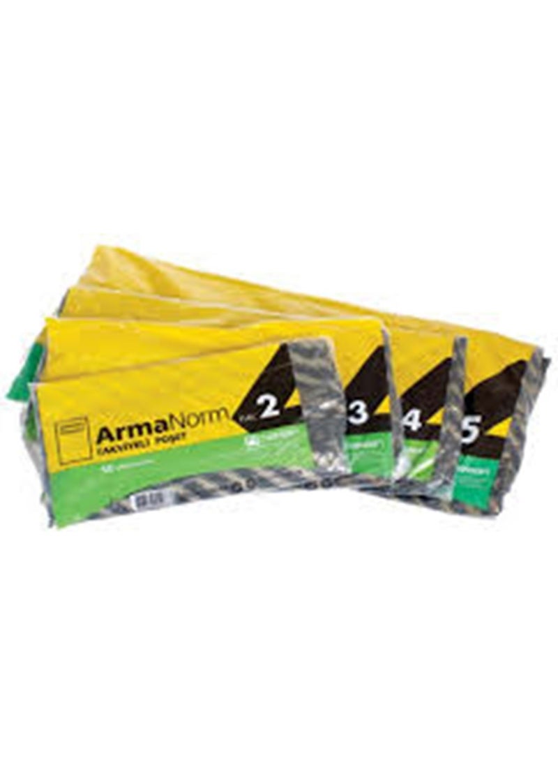Arma - 40x50 cm Number 4 Black Reinforced Striped Product Bag 50 Pcs - Image 1