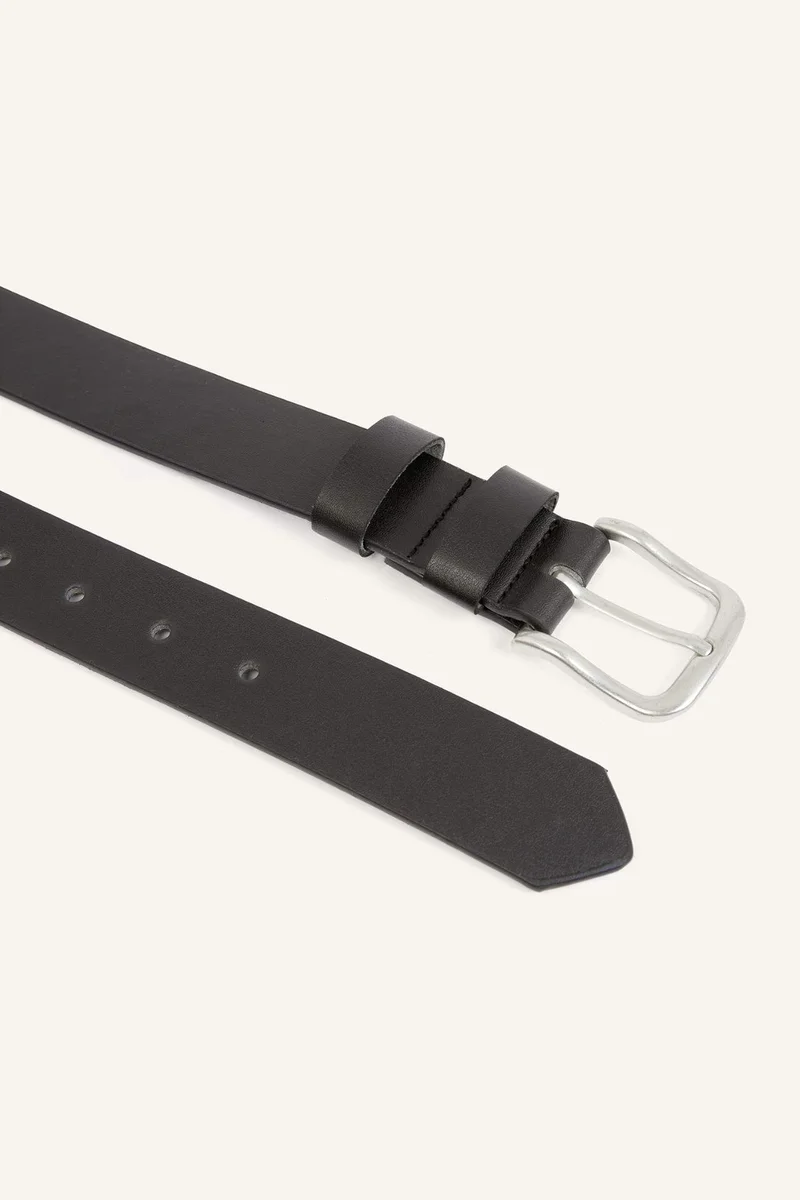Defacto  Man Rectangle Clasp Faux Leather Classic Belt for Men | Best Price UAE