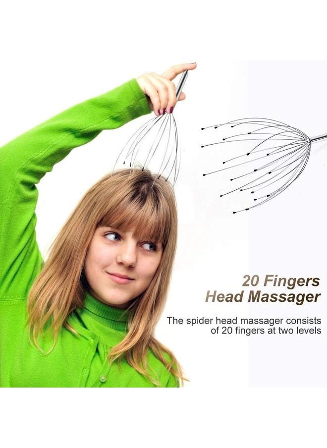 yongsheng Head Scalp Massagers 1pcs,Manual 20 Fingers Head Massager,Head Scratcher Massager Whisk Deep Relaxation,Hair Stimulation and Stress Relief  - Image 2