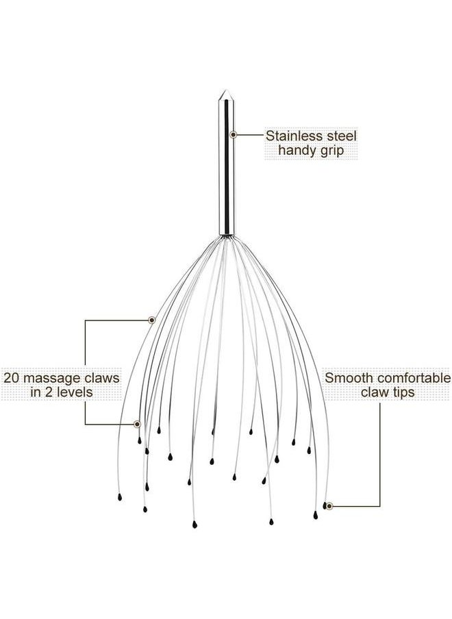 yongsheng Head Scalp Massagers 1pcs,Manual 20 Fingers Head Massager,Head Scratcher Massager Whisk Deep Relaxation,Hair Stimulation and Stress Relief  - Image 3