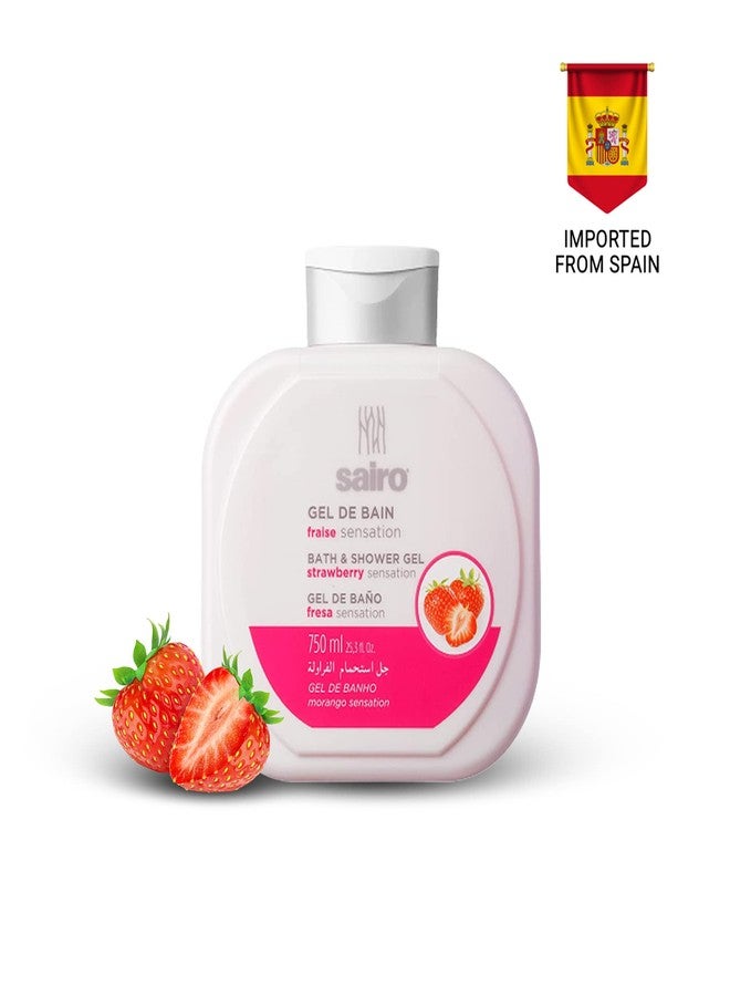 Sairo 94% Natural | Vanilla + Strawberry combo Bath Shower Gel [Imported from SPAIN] (750ml) Deeply Nourishing Body Wash Moisturizers Softer, Smoother Skin, Suitable for All Skin Types | Men and Women - Image 2