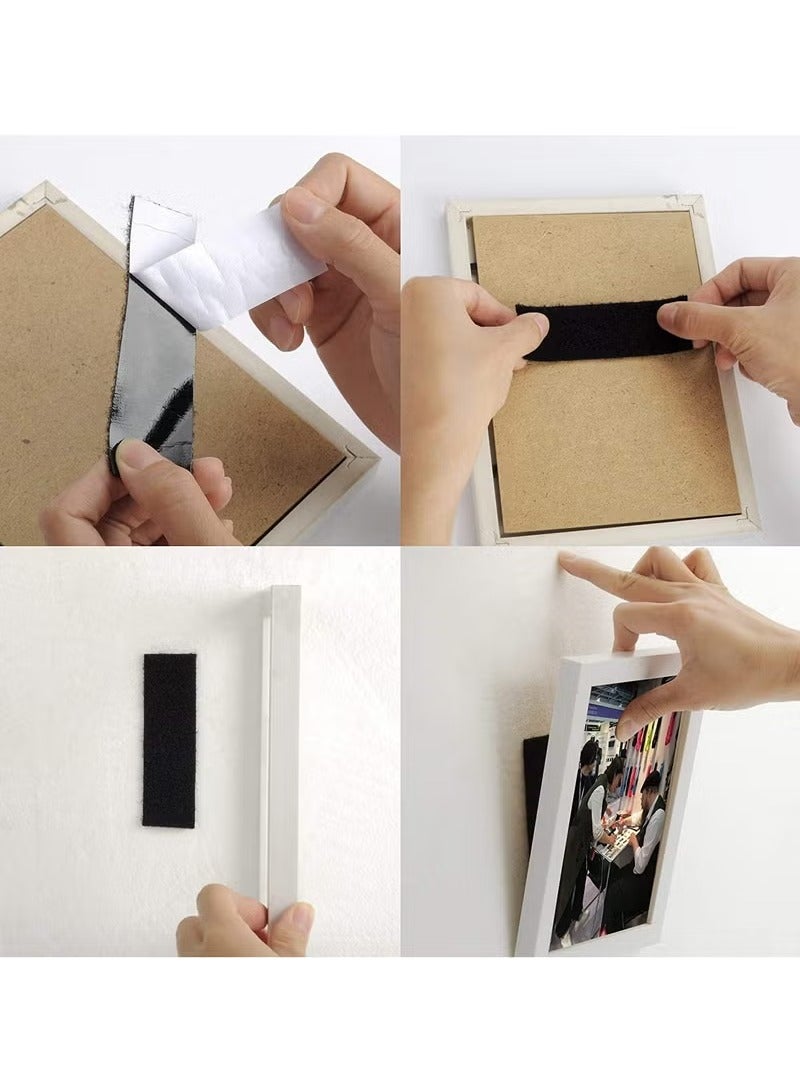 20 Pcs Hook and Loop Tape Strips, with Adhesive Sticky Back Fastener, Heavy Duty Double Side Mounting Tape Industrial Strength Interlocking Tape for Home School Office, 1.2x4 inch - Image 5