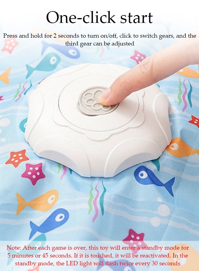 DUNISO Interactive Cat Toy Pet Play Toy Self-Entertainment Hide-and-Seek Cat Toy Smart Automatic Hunting Cat Toy Mat Rechargeable Automatic Moving Feather Wand Hide Seek Game Pad Pet Stimulating Hunting Puzzle Toy for Indoor Cats to Relieve Boredom & Exercise - Image 5