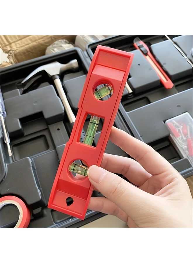 Red Magnetic Mini Level Portable Tool For Home Maintenance And Appliance Installation - Image 1