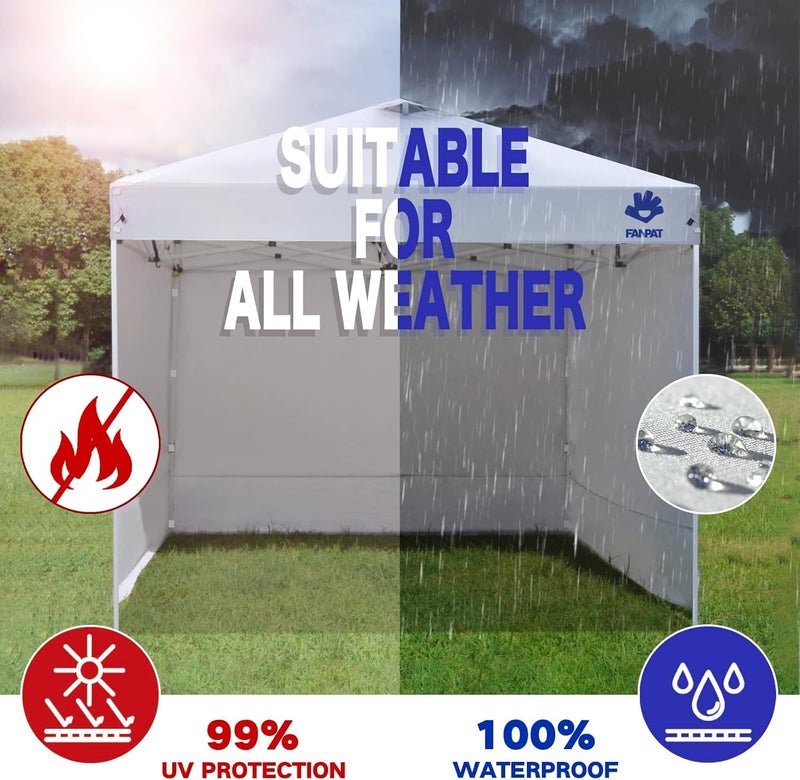 Fanpat Instant Canopy Tent Sidewalls for 10x10 Pop Up Canopy Waterproof,99% UV Protectionï¼Œ3 Piece Sidewalls, Durable Gray(3PCS Sidewall Only, Canopy Tent NOT Included) - Image 4
