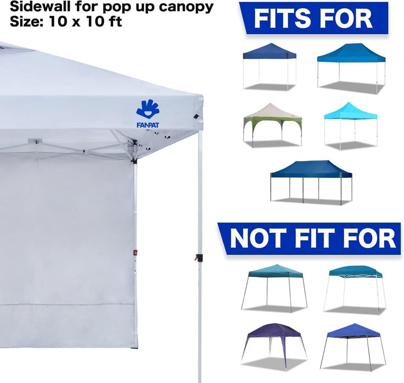 Fanpat Instant Canopy Tent Sidewalls for 10x10 Pop Up Canopy Waterproof,99% UV Protectionï¼Œ3 Piece Sidewalls, Durable Gray(3PCS Sidewall Only, Canopy Tent NOT Included) - Image 5