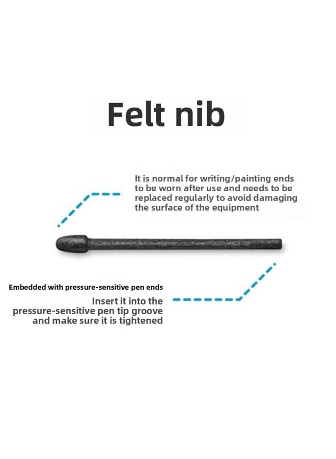 Suitable For Learning And Thinking Stylus Pen Nib Learning Machine Felt Nib Replacement Refill Electromagnetic Pen Nib-Color:Black  - Image 3