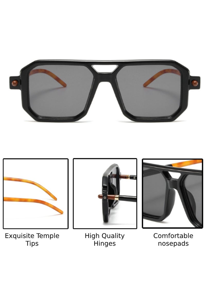 Urban Utility - Stylish Square Large Sunglasses for Women And Men, Durable, UV Protection, Trendy Eyewear, High-Quality Glasses, Fashionable Eyeglasses, Classic Shades, Designer Eyewear - Image 1